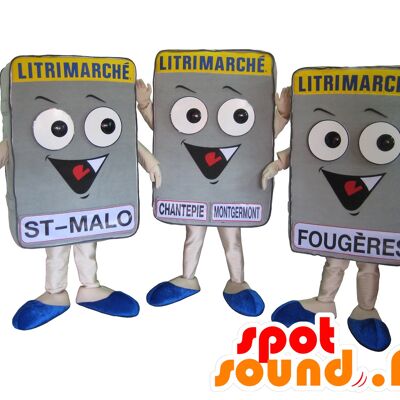 Lot de 3 Costume de mascotte personnalisable s de matelas géant.