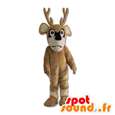 Costume de mascotte personnalisable de chevreuil, de renne de Noël.