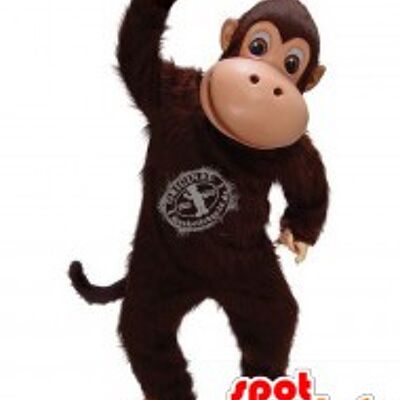 Costume de mascotte personnalisable de singe, de chimpanzé, marron.