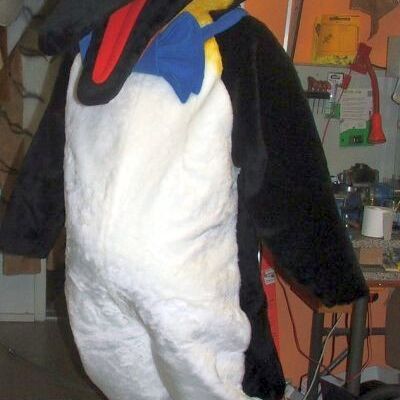 Costume de mascotte personnalisable de pingouin, très réaliste.