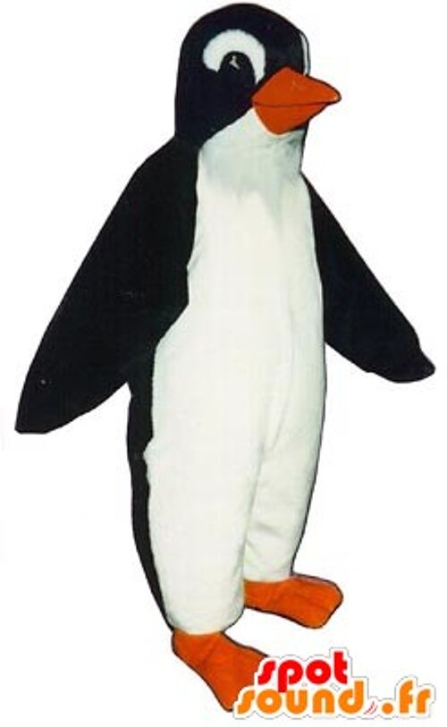 Costume de mascotte personnalisable de pingouin, de manchot très réaliste.