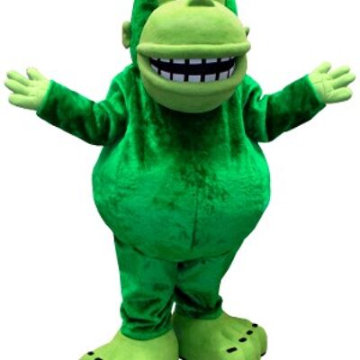 Costume de mascotte personnalisable de singe vert, géant.