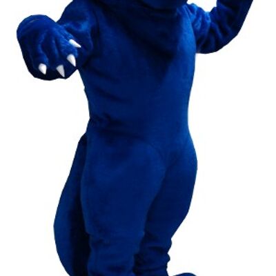 Costume de mascotte personnalisable de rat bleu géant, à l'air méchant.