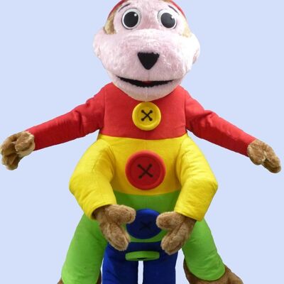 Costume de mascotte personnalisable de chenille multicolore