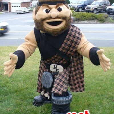 Costume de mascotte personnalisable d'écossais, d'irlandais.