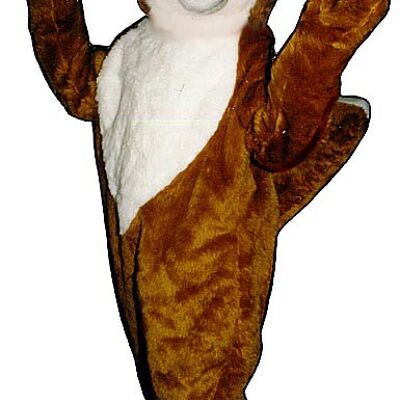 Costume de mascotte personnalisable de renard orange et blanc.