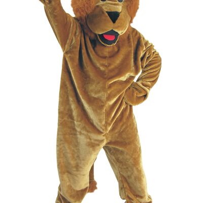 Costume de mascotte personnalisable de lion marron.