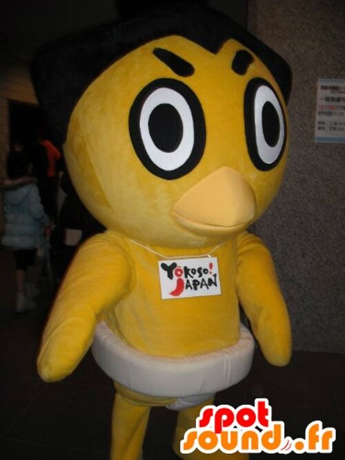 Costume de mascotte personnalisable de poussin jaune, de canard.