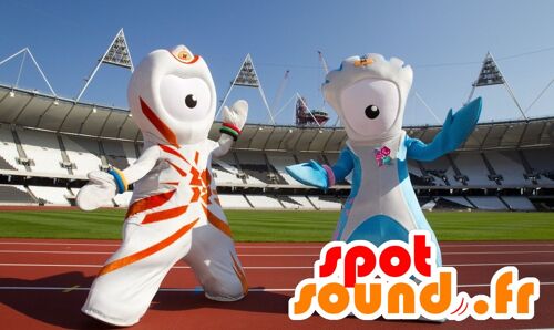 2 Costume de mascotte personnalisable s d'extra-terrestres, des Jeux olympiques 2012.