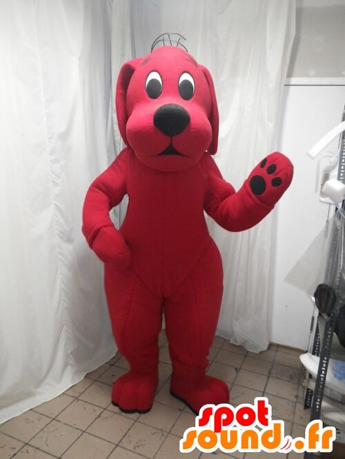 Costume de mascotte personnalisable de Clifford, le grand chien rouge de Bande dessinée.