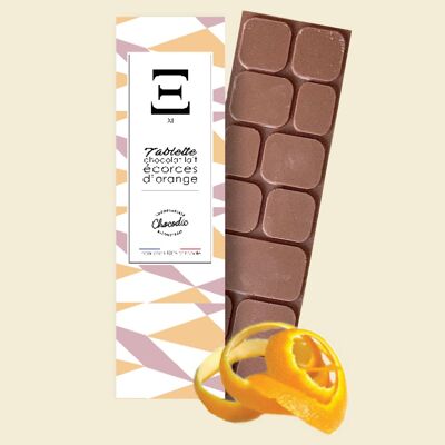 Chocodic - tablette chocolat lait ecorces d'orange