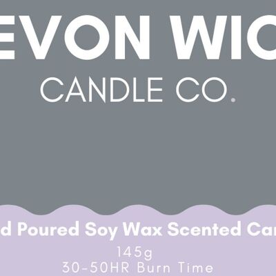 Personalised Soy Wax Amber Candle