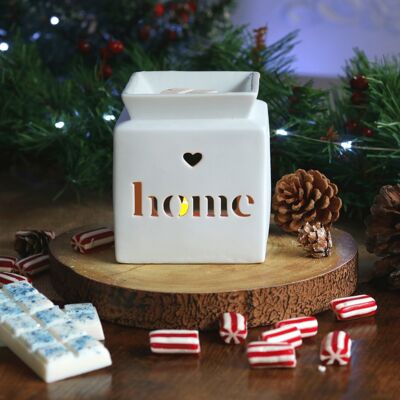 White Ceramic Home Cut Out Wax Melter