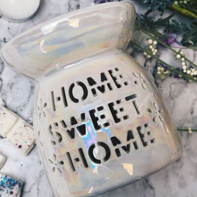 Ceramic Lustre Home Sweet Home Wax Melter