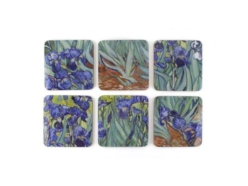 Coasters, set of 6, Irises, Van Gogh