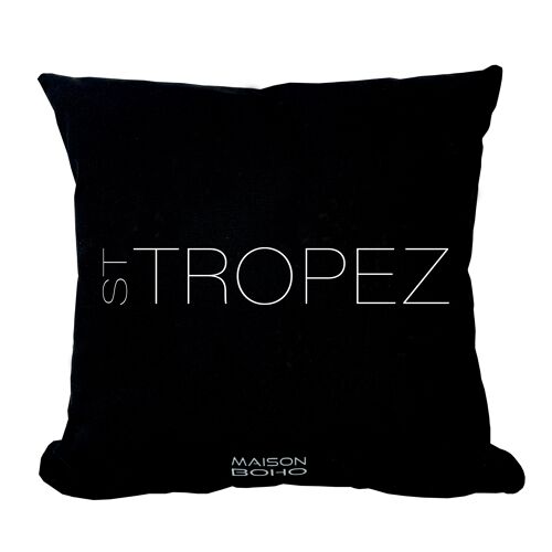 Maison Boho Cushion with filling St. Tropez Black