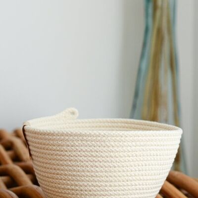 Cesta de cuerda - Panier coton rond XS