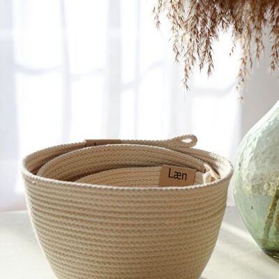 Cesta de cuerda - Panier coton rond L