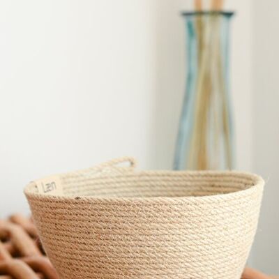 Rope basket -  Panier jute rond M