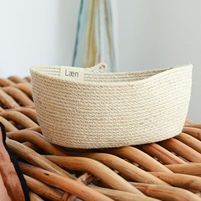 Panier jute ovale S