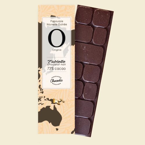 CHOCODIC - TABLETTE Chocolat Noir Origine Papouasie-Nouvelle Guinée 73% Bio Cacao-Trace