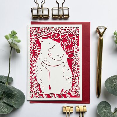 Let's bear hug card, Humorous Valentines card