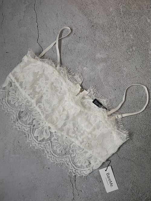 SAMPLE SALE | The Lace Bralette - S - White