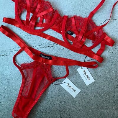 The Barely There Thong - S - Red-y Set Go