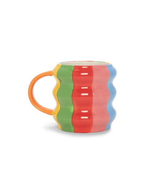 Ceramic Mug, Rainbow Stripe