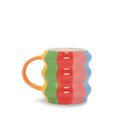 Ceramic Mug, Rainbow Stripe