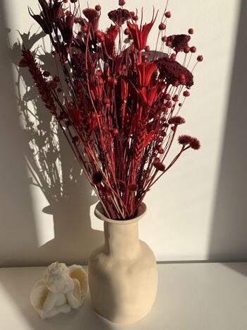 Bouquet de fleurs séchées rouges 2