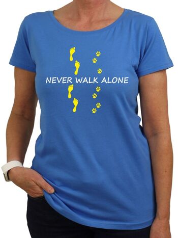 Anfala | chemise bio | Ne marchez jamais seul | Mesdames | noir XL-XXL 2