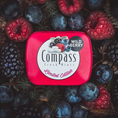 Pastiglie per rinfrescare l'alito – Compass Mints – Wildberry 14g - Senza zucchero
