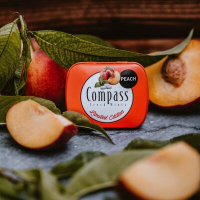 Breath Freshener Pastilles – Compass Mints – Peach 14g - Sugar Free