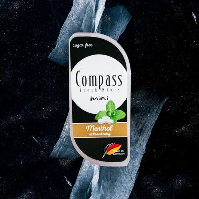 Pastillas para refrescar el aliento – Compass mini – Mentol Extra Fuerte 7 g - sin azúcar
