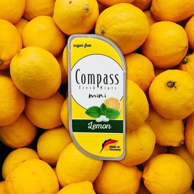 Pastilles rafraichissantes d'haleine – Compass mini – Citron 7g - sans sucre