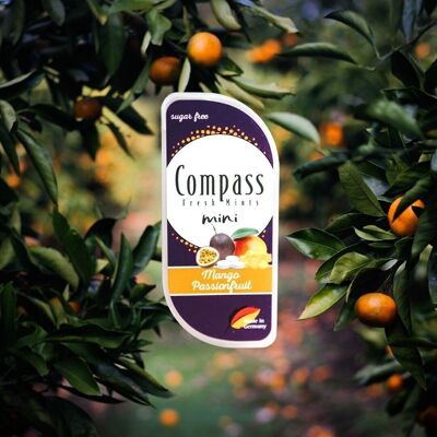 Pastiglie per rinfrescare l'alito – Compass mini – Mango Passionfruit 7g - Senza zucchero