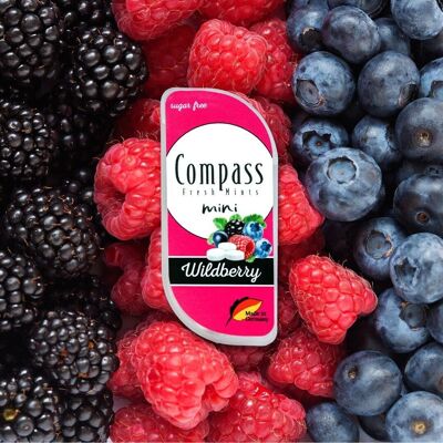 Breath freshener pastilles – Compass mini – Wildberry 7g - Sugar free