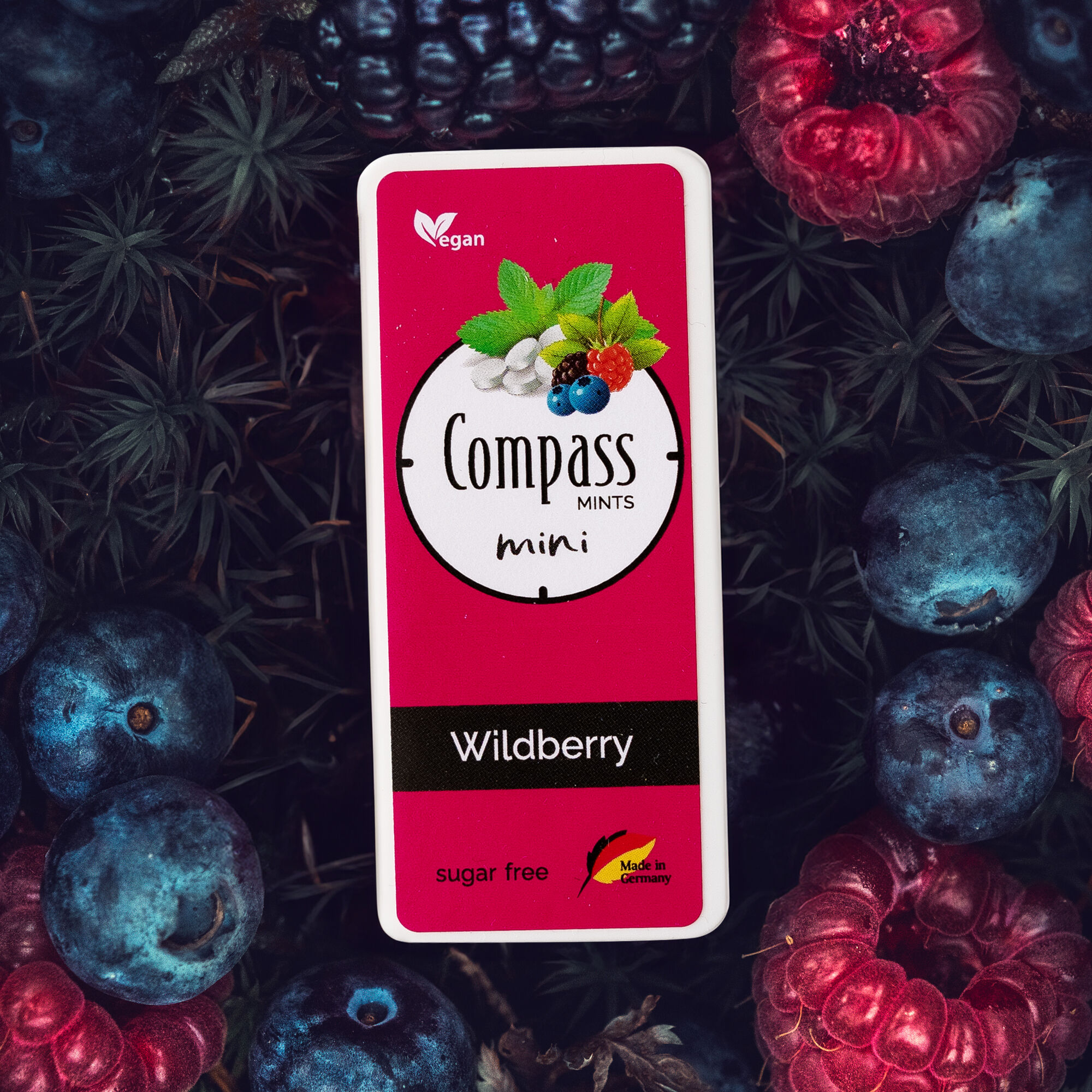 Atemerfrischungspastillen – Compass mini – Wildberry 7g - Zuckerfrei