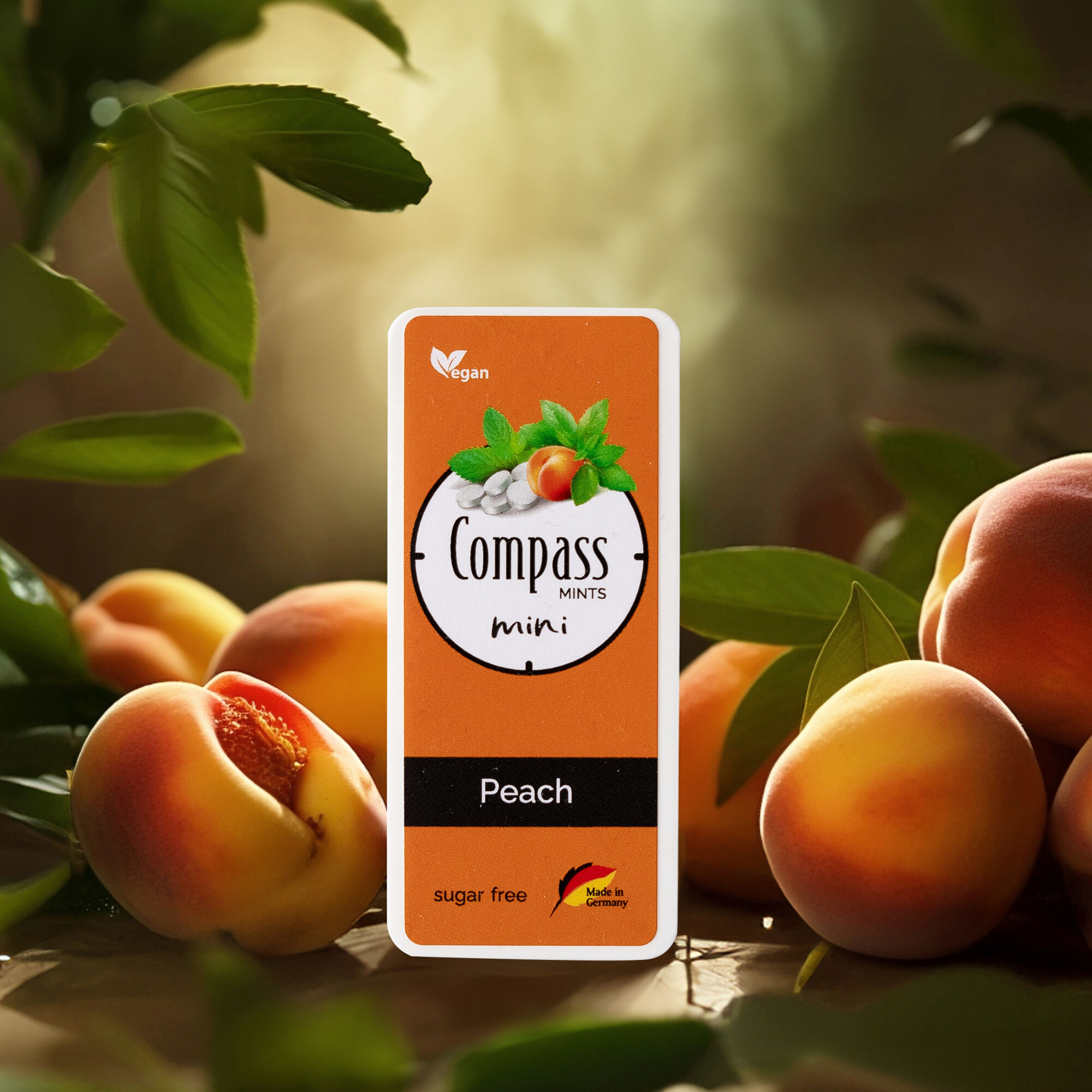 Atemerfrischungspastillen – Compass mini – Peach 7g - Zuckerfrei