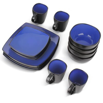 Buy wholesale MIAMIO - Set Stoneware (Blue) - x 28 / Plate Collection Plate 6 Handmade Ceramic cm Set Dinner Dinnerware Lumera