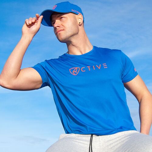 Herren T-Shirt Sportfunktion Recycled ABt | Blue Orange