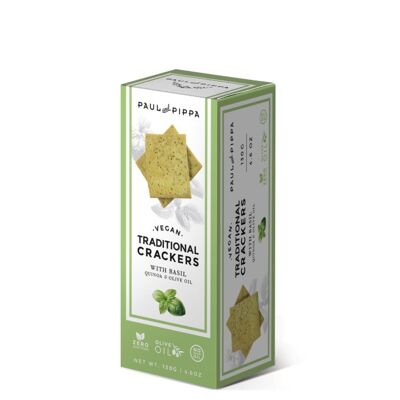Paul & Pippa - Vegane Basilikum-Cracker 130g