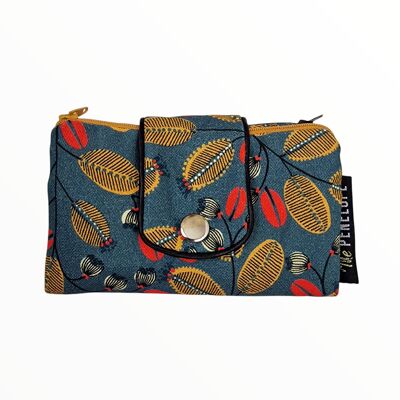 Portefeuille Mini Nomade Blue flower