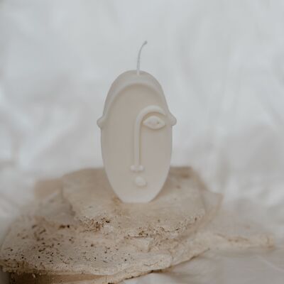 Linear face candle - oval - Picasso style