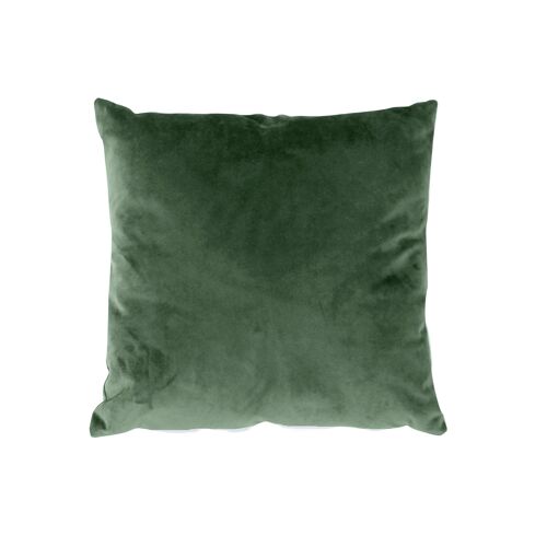 Coussin carré déhoussable, velours, 40x40cm, Vert Argile, Collection NOUNOURS