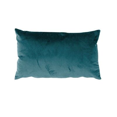 Rectangular cushion with removable cover, velvet, 30x50cm, Lagoon Blue, NOUNOURS Collection