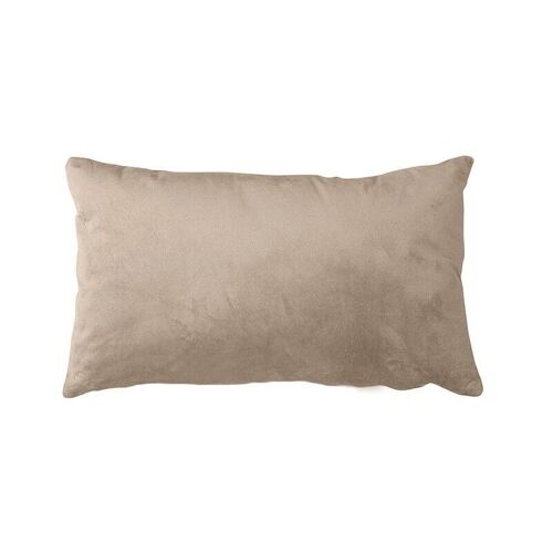 Coussin rectangulaire déhoussable, velours, 30x50cm, Beige Naturel, Collection NOUNOURS