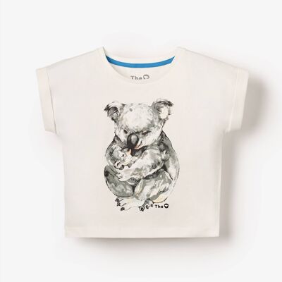 Organic Cap Sleeve Tee - Koala Cuddle