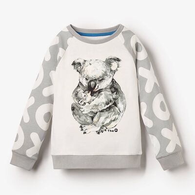 Camiseta manga larga orgánica raglán - Koala Cuddle